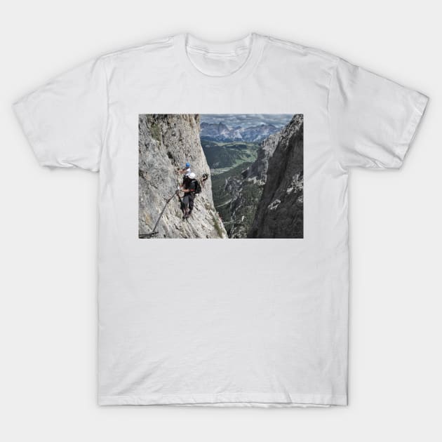 Via Ferrata Brigata Tridentina T-Shirt by chrisdrabble